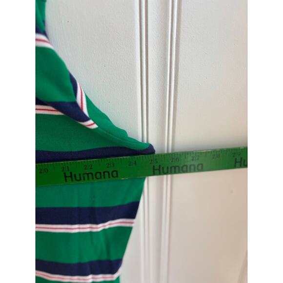 Polo by Ralph Lauren Striped Long Sleeve Polo Shirt Green Blue Men's Size Large - Picture 5 of 5